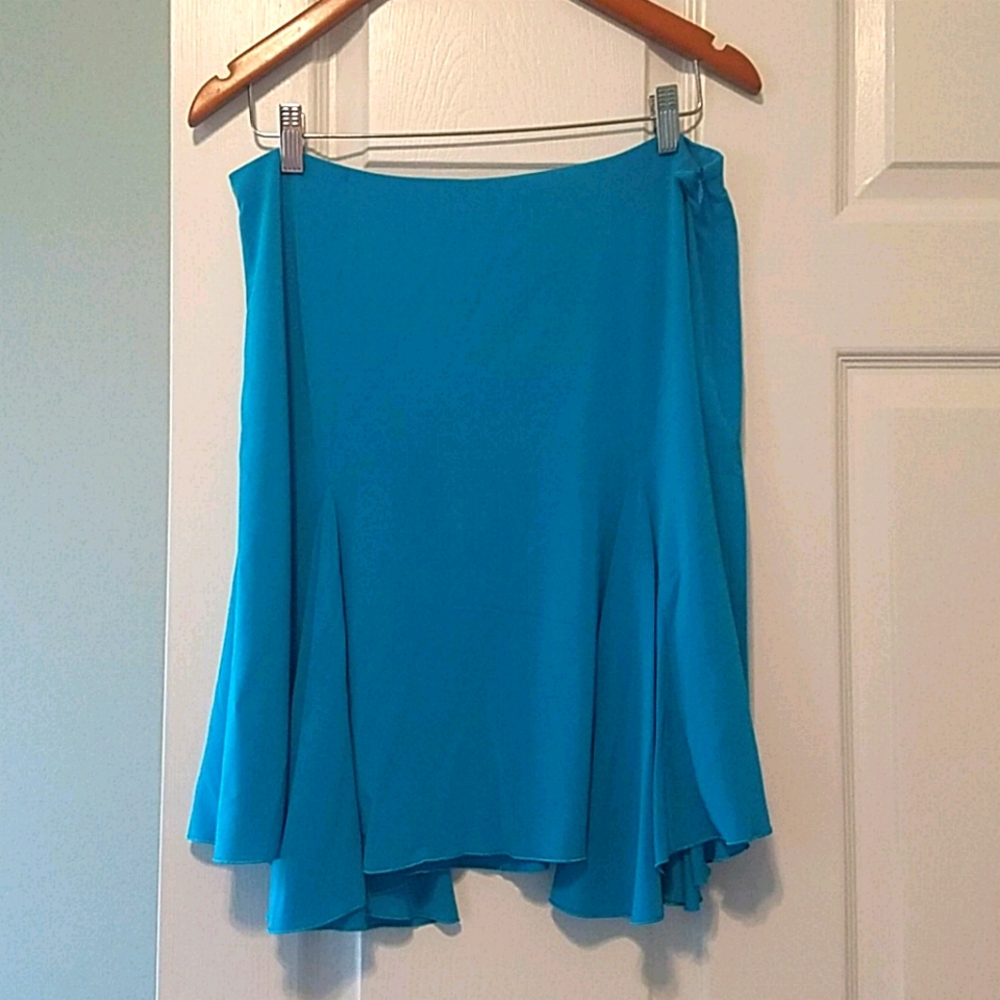 Trina Turk sky blue asymmetrical skirt